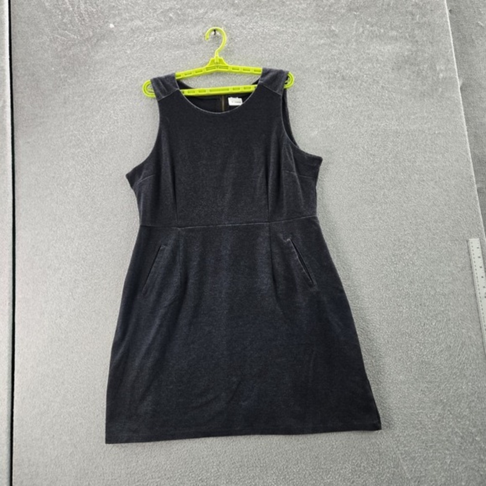 Old Navy Women‎ Dress XL Charcoal Fit & Flare Zipper Sleeveless